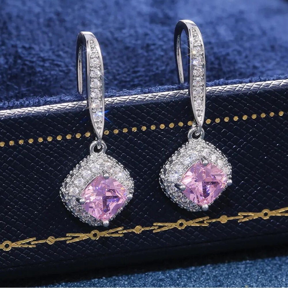 Crystal Dangle Drop Earrings - Picture 8 of 11